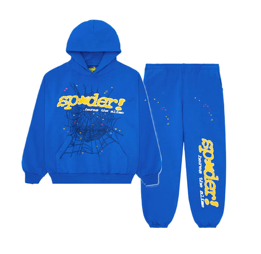 Set Hanorac & Pantaloni Sp5der "Blue Yellow TC"